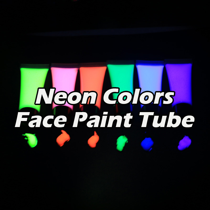 Neon face paint tube
