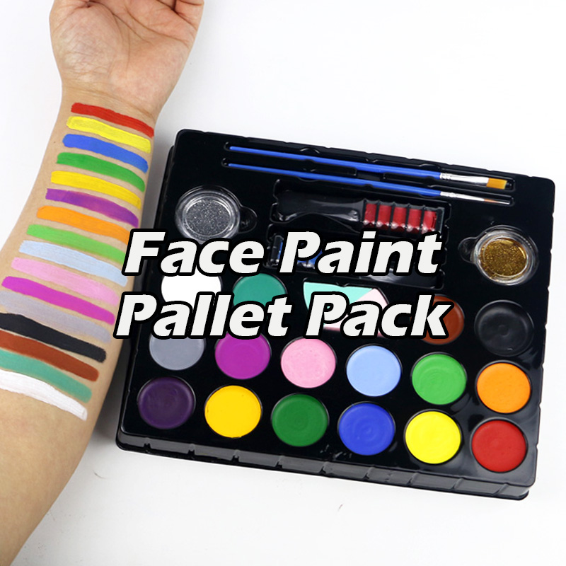 16 colors face paint pallet pack
